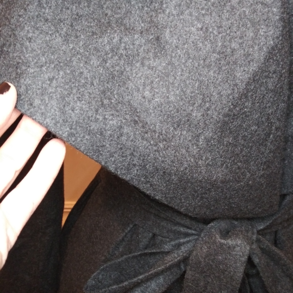 ROYL Designer Luxury Loungewear Charcoal Gray, 100% Italian Cashmere Wrap Jacket - Picture 5 of 13